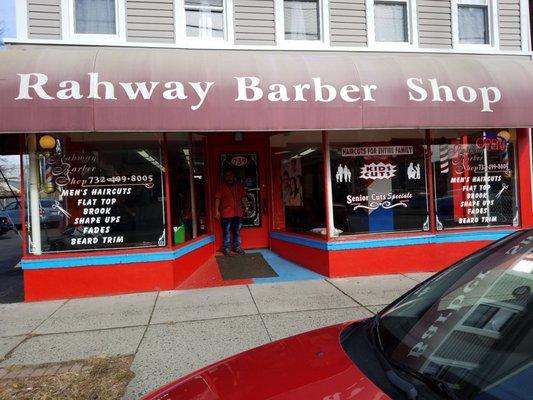 Front of Rahway Barbershop