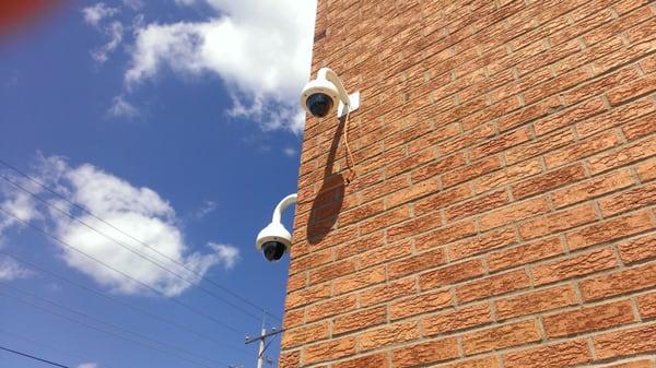 HD Cameras on building corner.