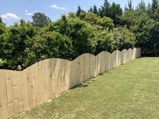 Removed old fence and installed new fence