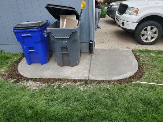 Don't want your trash cans on the grass or mud? Here you go!