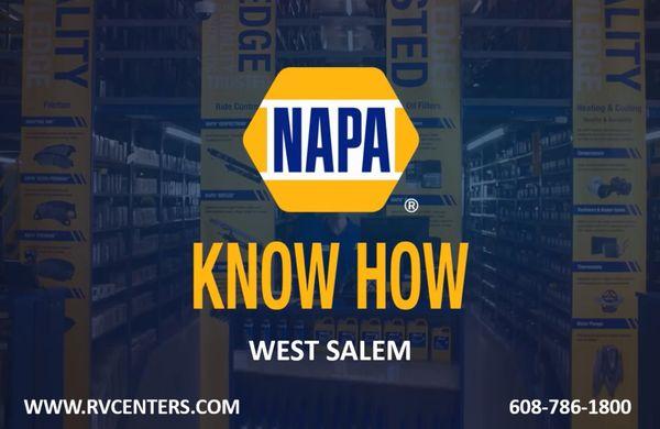 NAPA West Salem - www.rvcenters.com (608) 786-1800