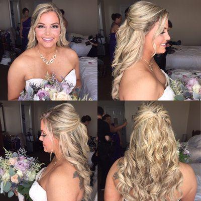 Hair and Makeup on our Gorgeous Bride Jen! #HaloCouture