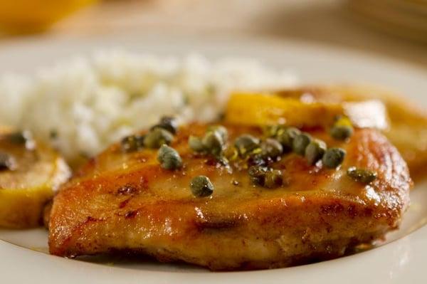 Chicken Breast with Lemon & White Wine sauce with Capers