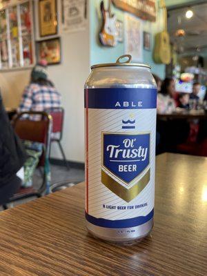 Able Ol Trust Beer ("cheap beer" in a can - rotates)