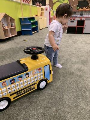 Kitchen play and ridable bus