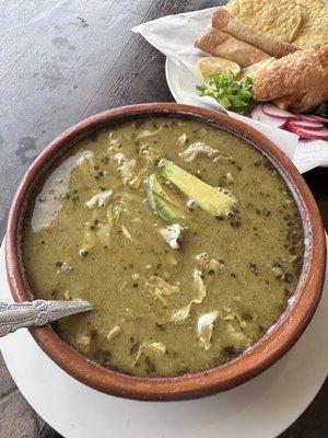 Green pork pozole