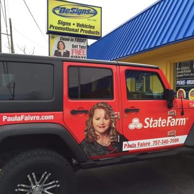 Picked up the #StateFarmJeep thanks DeSigns!