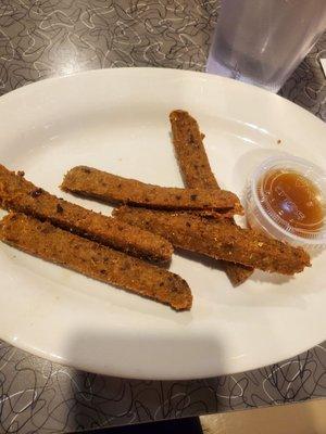 Scrapple fries with apple butter to dip in