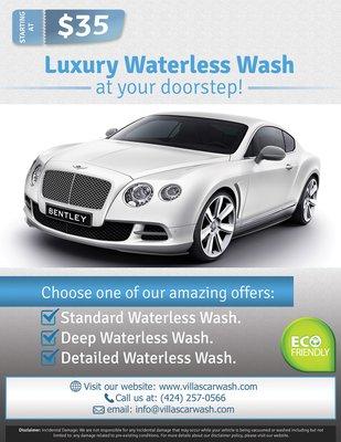 Waterless car wash