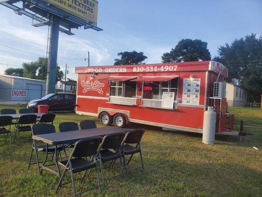 This is our truck! You can call in for To Go orders.