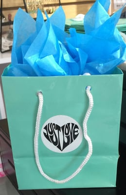 Very cute gift bag with my customized purchase!