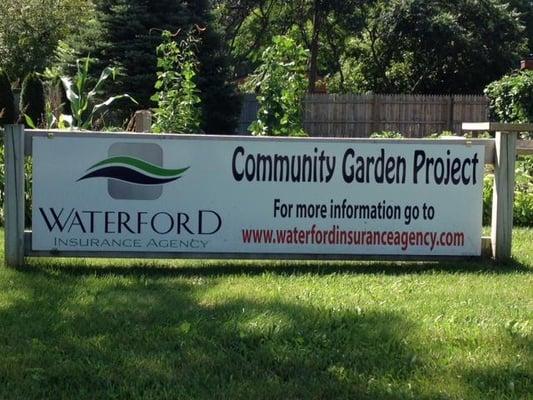 Berkfield & Co Ltd / Waterford Insurance Agency plants, maintains, and harvests the community garden...