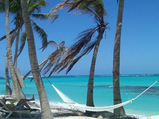 One of my favorite spots in the Caribbean to relax.  Call me to find out where this hammock is!