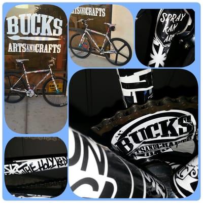 Thanks for the help on putting the finishing touch on my custom #GraffSlaptagBike