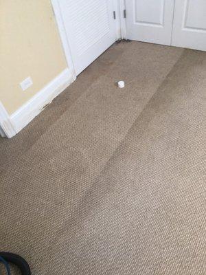 Water heater damage to carpet