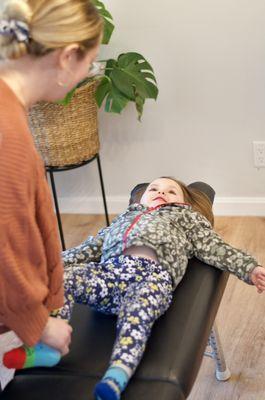 Pediatric adjustment (love the smile)