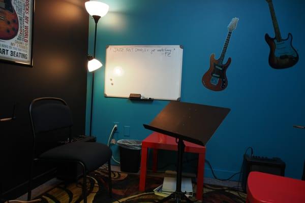 One of our guitar / bass lesson rooms.