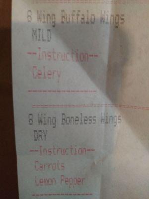 Very clearly says boneless for the lemon pepper and both specify which veggies to include.