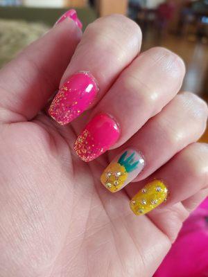 End on summer nail art