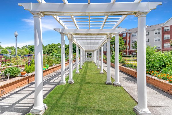 Garden Area at Chester Village Senior Apartments in Chester VA