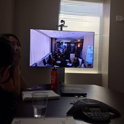 Video conferencing.