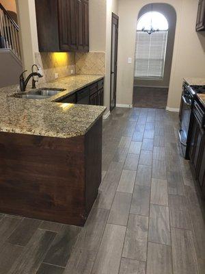 new granite and floors