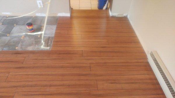 Bamboo wood flooring done by peterson painting