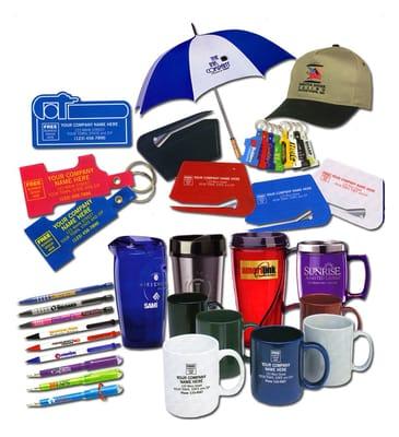 Promotional items and give away products for your customers.