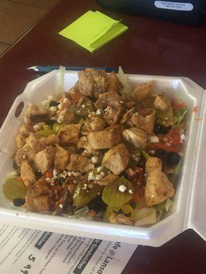 Grilled chicken salad-with the carton closed you can still smell it-hhhmmmm !