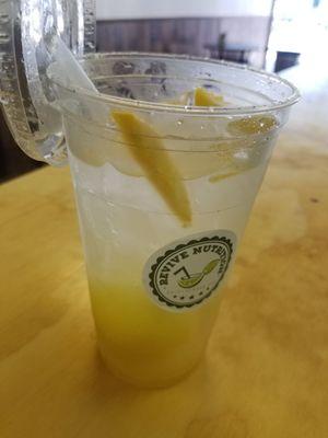 This refresher will cool you off immediately and allow you to enjoy sweet lemons with a fresh slice of Mango!!