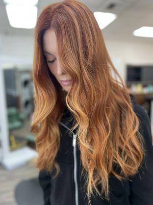 Fresh copper and balayage pieces for fall!