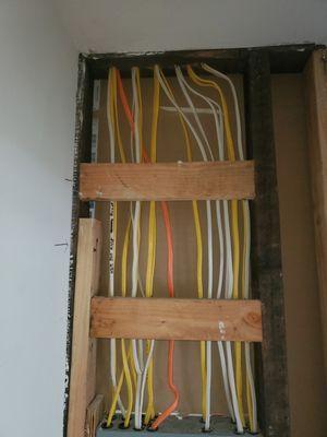 Re route wiring into a subpanel box neatly