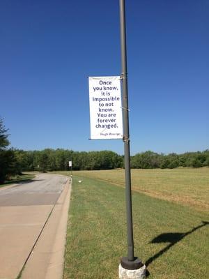 Quite from Hugh D. Riordan on the driveway to the Clinic