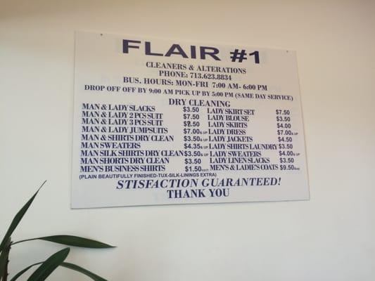 Flair Cleaners & Laundry # 1