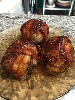 BBQ Bacon Meatball Bombs