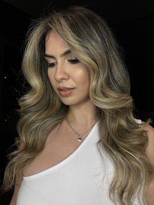 Golden balayage