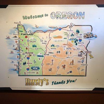 Fun Oregon highlights map