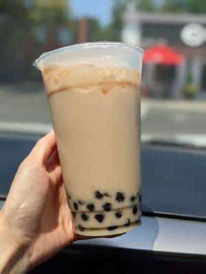 Black milk bubble tea