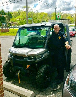 Mars Police Chief using our Defender XT10 Cab  for the Mars New Year festivities.