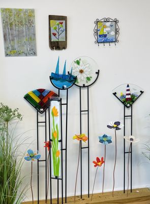 Glass artwork for garden