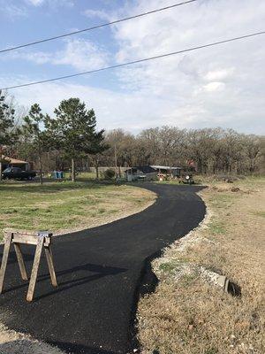 New asphalt installation