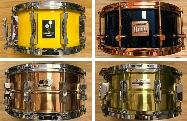 Vintage Snare Drums Available at Backstage Music Boca Raton.  Yamaha, Sonor & Ludwig