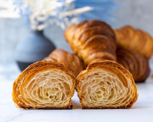 Layers upon layers on our butter croissants