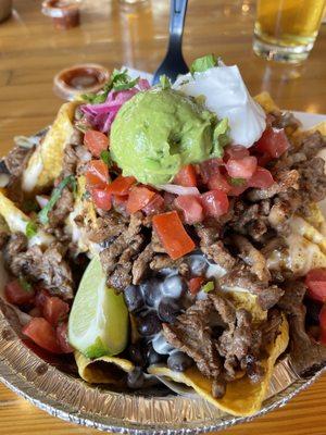 Carne Asada Nachos. Doesn't that look delicious!