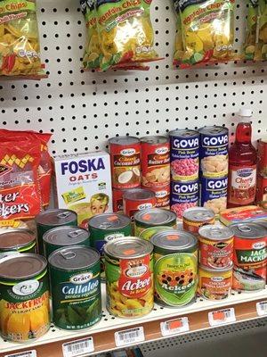 Large selection of Jamaican and Caribbean groceries