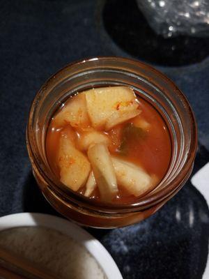 Radish Kimchi by Min-Hee Hill Gardens. So delicious!   02/11/2020.