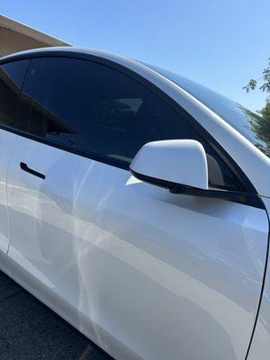 Passenger side window tint