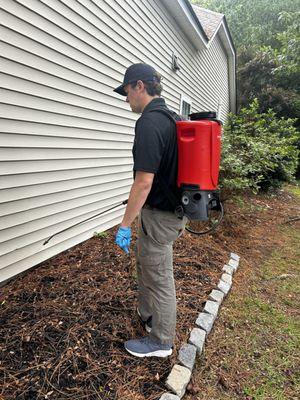 Precise exterior pest control treatment