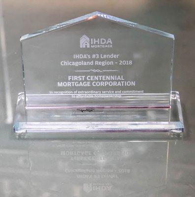 Ranked in the top 3 Lenders in IL for the IL IHDA Grant Program