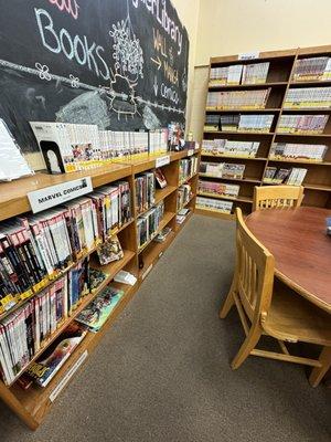 Had a whole corner of the library dedicated to Mangas/ Comics!